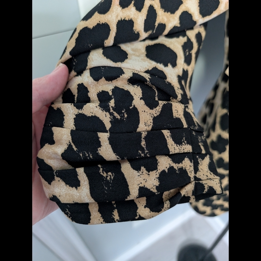 Jules & Leopold Leopard Print Women's Open Blazer - Picture 8 of 10